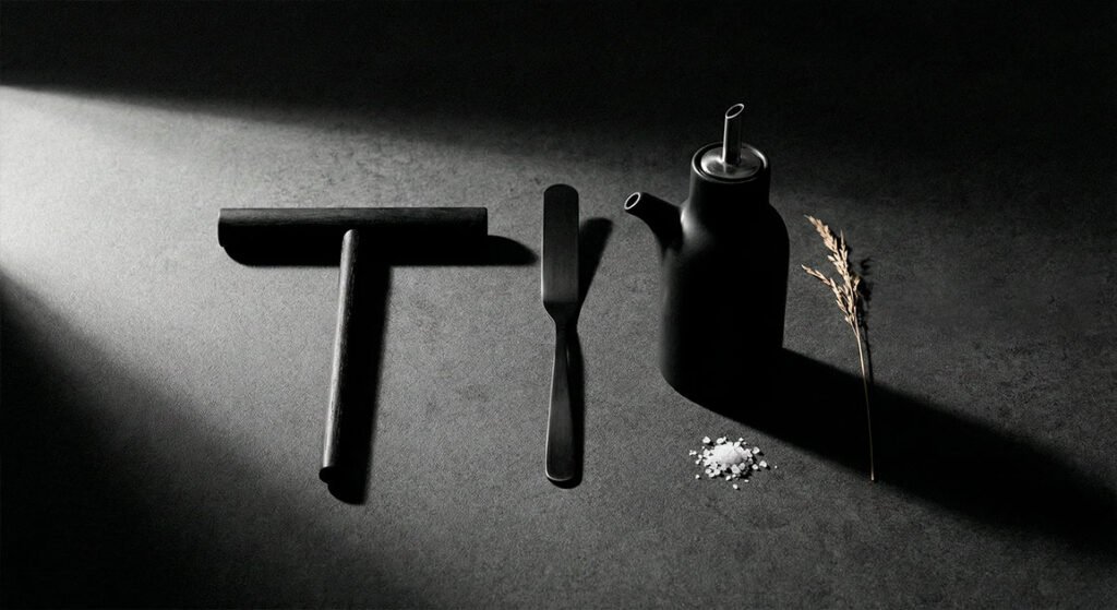 &ldquo;Accesorios para crepera: esparcidor, esp&aacute;tula y aceitera.&rdquo;